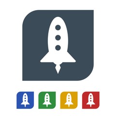 Rocket icon isolated on white background