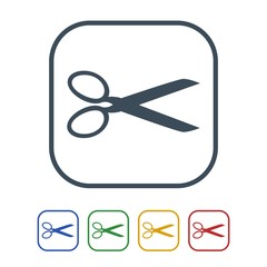 Scissors icon isolated on white background