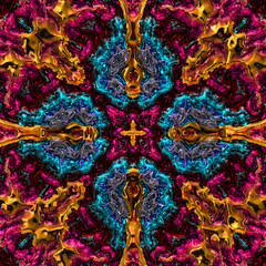3d illustration - abstrakt buntes fraktal muster