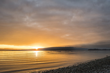 Naklejka premium Abendrot Sonnenuntergang Bodensee