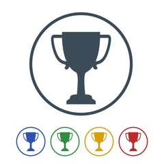 Trophy icon isolated on white background