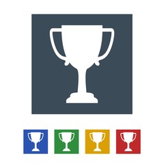 Trophy icon isolated on white background