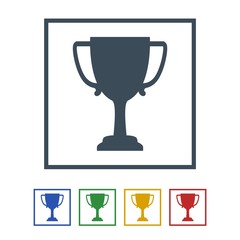 Trophy icon isolated on white background