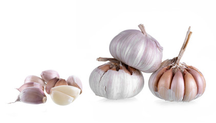 Garlic isolated on white