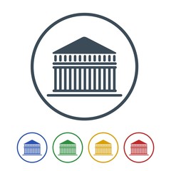 White house icon isolated on white background