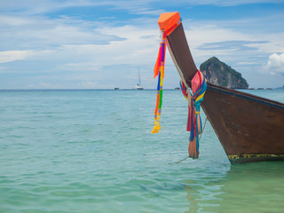 Ship with fabric is colorful