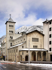 Fototapeta na wymiar Sant Pere Martir church in Andorra la Vella. Andorra