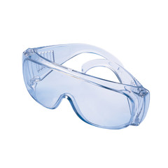 Safety glasses with translucent frame and clear lens