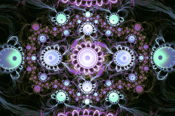 Psychedelic fractal render wallpaper