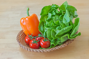 Fresh vegetables in the basket
