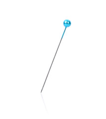 One sewing push pin isolated on white background
