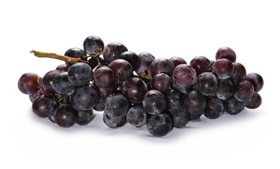 Dark grapes, isolated on white background