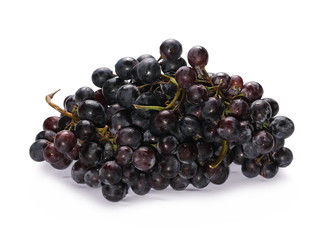 Dark grapes, isolated on white background