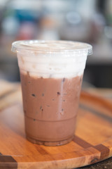 Iced chocolate with milk