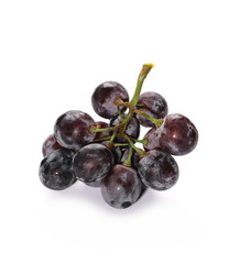 Dark grapes, isolated on white background
