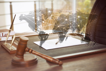 Empty notary workplace