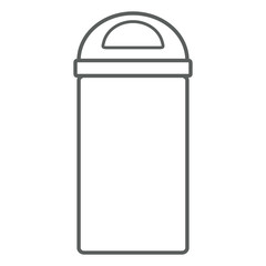 Garbage icon. Waste bin icon. Flat design, linear styles. Wastebasket. Container bin mixed waste. Isolated on white background, vector illustrations AI10