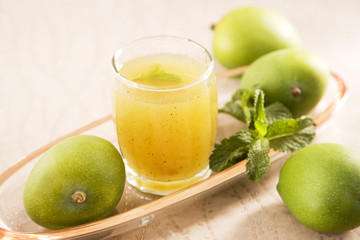 Aam Panna or Salted Green Mano Juice