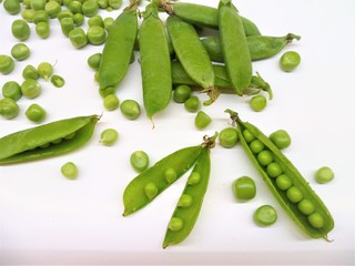 peas pods and balls