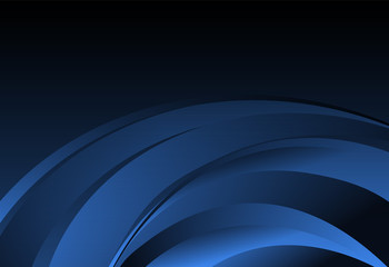 Blue abstract layer curve background  for card, annual business report, poster template