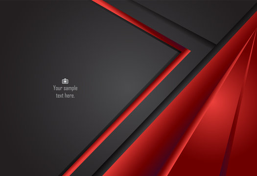 Red and black abstract material design for background