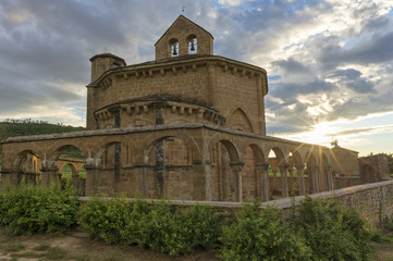 Fototapeta na wymiar Hermitage of Santa Maria de Eunate in Navarre