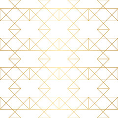 Golden texture. Seamless geometric pattern. Golden background. Geometric background with rhombus and nodes.