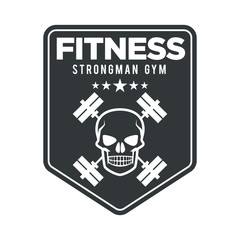 Skull Flag Fitness Logo