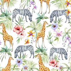 Tapeten Tropical wildlife vector pattern © zenina