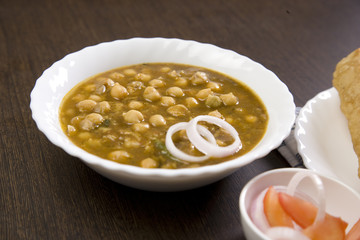Choley Puri or Spice Chickpeas with puri