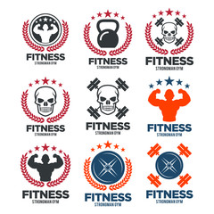 Fitness Sport Logo Set Collection