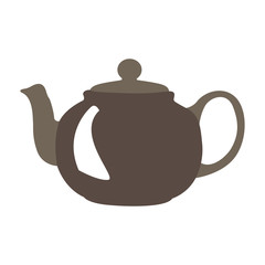 Isolated teapot on a white background, Vector illustration