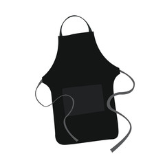 Isolated black apron on a white background, Vector illustration