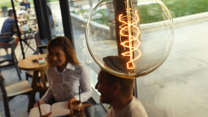 Vintage bulb symbolizing new ideas