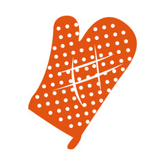 Isolated kitchen glove on a white background, Vector illustration