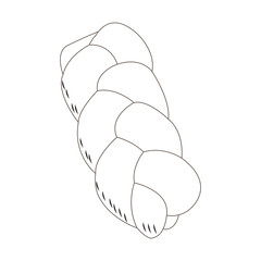 Isolated outline of a bread, Vector illustration