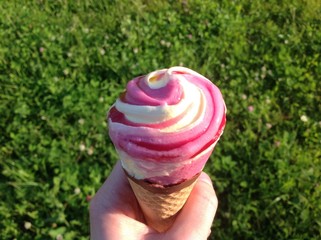 мороженое в руке