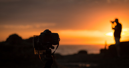 sunrise sunset back of camera stressful anxiety 