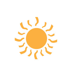 Isolated sun icon on a white background, Vector illustration