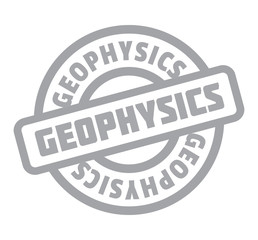 Geophysics rubber stamp. Grunge design with dust scratches. Effects can be easily removed for a clean, crisp look. Color is easily changed.