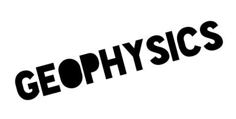 Geophysics rubber stamp. Grunge design with dust scratches. Effects can be easily removed for a clean, crisp look. Color is easily changed.