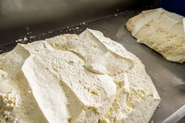 Cheese is fermented for further production