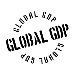 Global Gdp rubber stamp. Grunge design with dust scratches. Effects can be easily removed for a clean, crisp look. Color is easily changed.