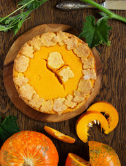 Pumpkin Pie on Thanksgiving Day feast.