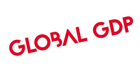 Global Gdp rubber stamp. Grunge design with dust scratches. Effects can be easily removed for a clean, crisp look. Color is easily changed.