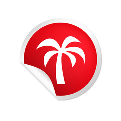 Naklejka premium runder Sticker rot Palme
