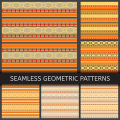 Bright seamless geometric patterns