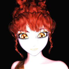 Digital 3D Illustration of a Female Fairy