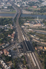 Fototapeta premium Bahnhof Neustadt from above