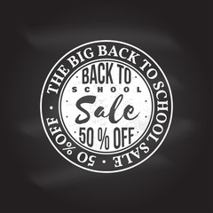 Back to School design on the chalkboard